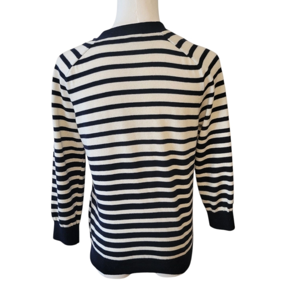 Vince Striped Button Up Cardigan Sweater‎ Size Small - Picture 3 of 4